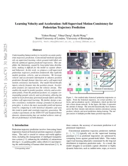 Learning Velocity and Acceleration: Self-Supervised Motion Consistency for Pedestrian Trajectory Prediction