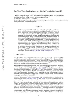 Can Test-Time Scaling Improve World Foundation Model?