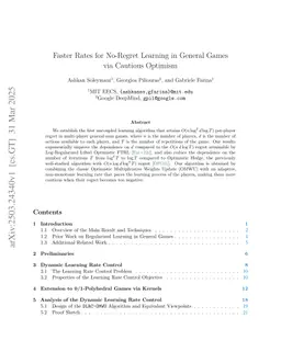 Faster Rates for No-Regret Learning in General Games via Cautious Optimism