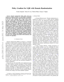 Policy Gradient for LQR with Domain Randomization