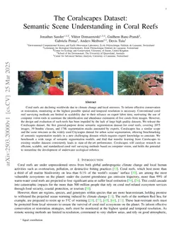 The Coralscapes Dataset: Semantic Scene Understanding in Coral Reefs