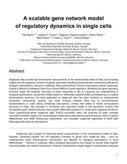 A scalable gene network model of regulatory dynamics in single cells