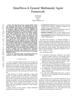 OmniNova:A General Multimodal Agent Framework