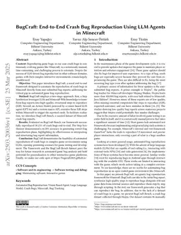 Agents in the Sandbox: End-to-End Crash Bug Reproduction for Minecraft