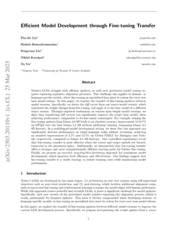 Efficient Model Development through Fine-tuning Transfer
