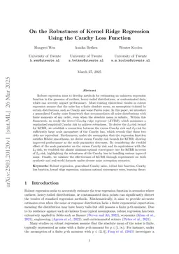 On the Robustness of Kernel Ridge Regression Using the Cauchy Loss Function
