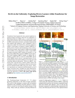Devil is in the Uniformity: Exploring Diverse Learners within Transformer for Image Restoration