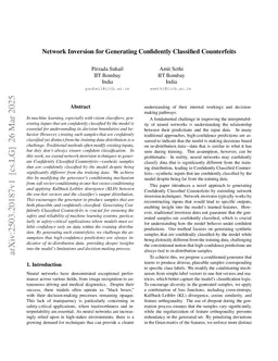 Network Inversion for Generating Confidently Classified Counterfeits
