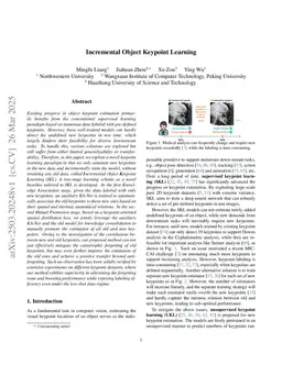 Incremental Object Keypoint Learning