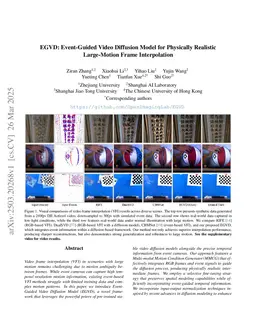 EGVD: Event-Guided Video Diffusion Model for Physically Realistic Large-Motion Frame Interpolation