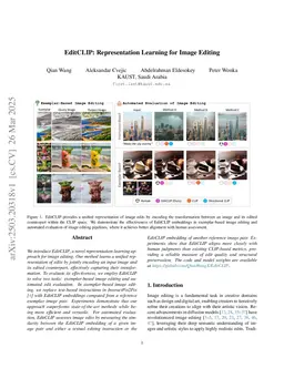 EditCLIP: Representation Learning for Image Editing