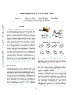 Recovering Dynamic 3D Sketches from Videos