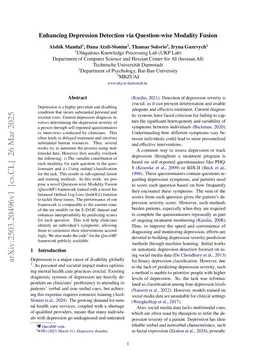 Enhancing Depression Detection via Question-wise Modality Fusion