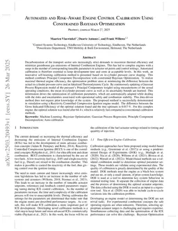 Automated and Risk-Aware Engine Control Calibration Using Constrained Bayesian Optimization