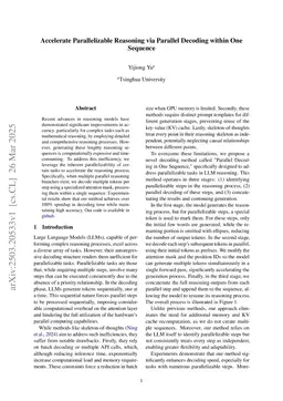 Accelerate Parallelizable Reasoning via Parallel Decoding within One Sequence