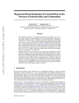 Regression-Based Estimation of Causal Effects in the Presence of Selection Bias and Confounding