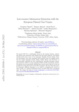 Low-resource Information Extraction with the European Clinical Case Corpus