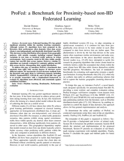 ProFed: a Benchmark for Proximity-based non-IID Federated Learning