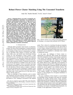 Robust Flower Cluster Matching Using The Unscented Transform