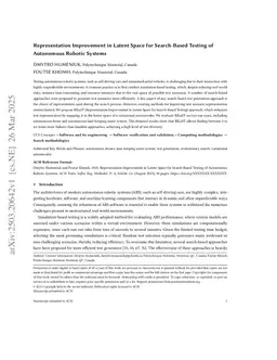 Representation Improvement in Latent Space for Search-Based Testing of Autonomous Robotic Systems