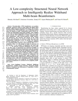 A Low-complexity Structured Neural Network Approach to Intelligently Realize Wideband Multi-beam Beamformers