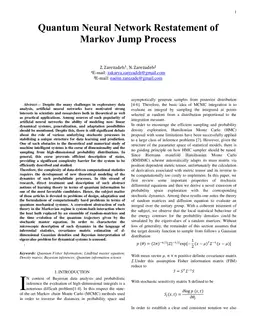Quantum Neural Network Restatement of Markov Jump Process