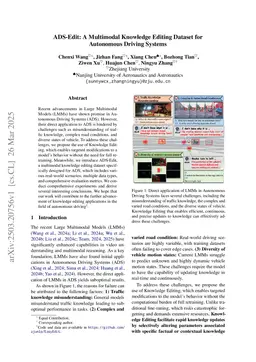 ADS-Edit: A Multimodal Knowledge Editing Dataset for Autonomous Driving Systems