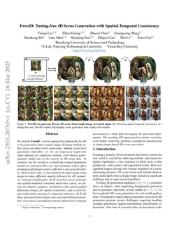 Free4D: Tuning-free 4D Scene Generation with Spatial-Temporal Consistency