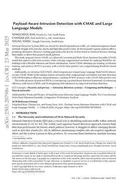 Payload-Aware Intrusion Detection with CMAE and Large Language Models