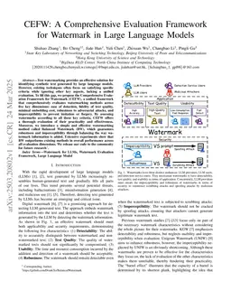 CEFW: A Comprehensive Evaluation Framework for Watermark in Large Language Models
