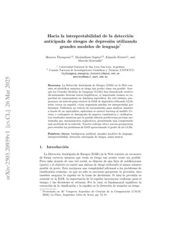 Hacia la interpretabilidad de la detección anticipada de riesgos de depresión utilizando grandes modelos de lenguaje