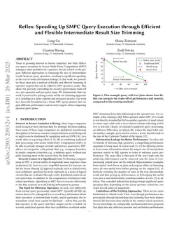 Reflex: Faster Secure Collaborative Analytics via Controlled Intermediate Result Size Disclosure