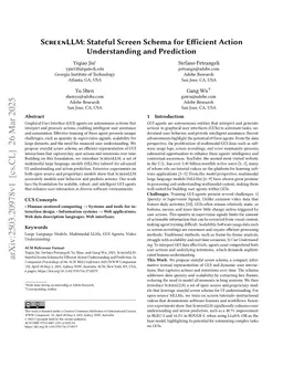 ScreenLLM: Stateful Screen Schema for Efficient Action Understanding and Prediction