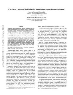 Can Large Language Models Predict Associations Among Human Attitudes?