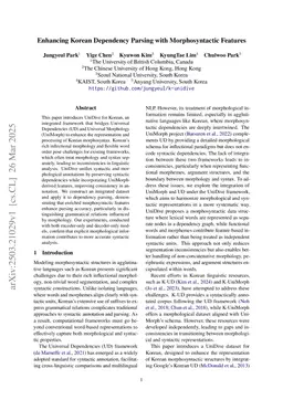 Enhancing Korean Dependency Parsing with Morphosyntactic Features