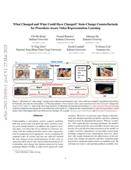 What Changed and What Could Have Changed? State-Change Counterfactuals for Procedure-Aware Video Representation Learning