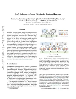 KAC: Kolmogorov-Arnold Classifier for Continual Learning