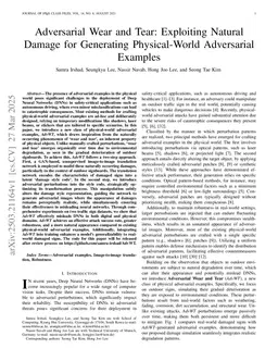 Adversarial Wear and Tear: Exploiting Natural Damage for Generating Physical-World Adversarial Examples