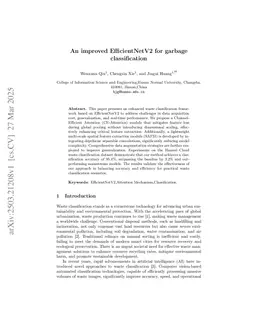 An improved EfficientNetV2 for garbage classification