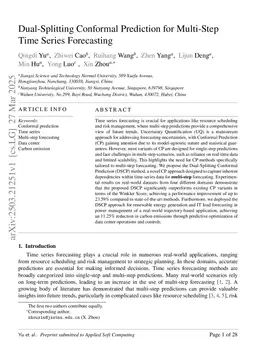 Dual-Splitting Conformal Prediction for Multi-Step Time Series Forecasting