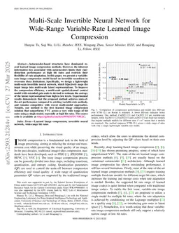Multi-Scale Invertible Neural Network for Wide-Range Variable-Rate Learned Image Compression