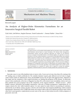 An analysis of higher-order kinematics formalisms for an innovative surgical parallel robot