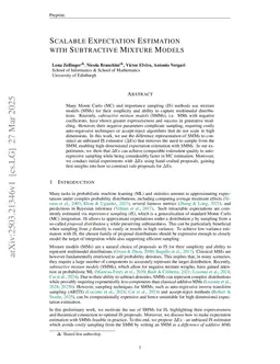 Scalable Expectation Estimation with Subtractive Mixture Models