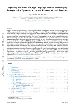 Exploring the Roles of Large Language Models in Reshaping Transportation Systems: A Survey, Framework, and Roadmap