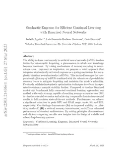 Stochastic Engrams for Efficient Continual Learning with Binarized Neural Networks