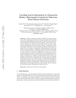 Unveiling Latent Information in Transaction Hashes: Hypergraph Learning for Ethereum Ponzi Scheme Detection