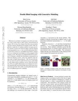 Double Blind Imaging with Generative Modeling