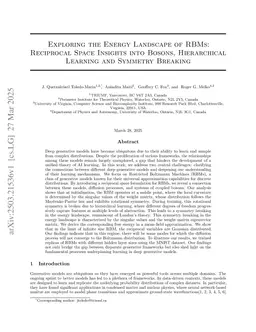 Exploring the Energy Landscape of RBMs: Reciprocal Space Insights into Bosons, Hierarchical Learning and Symmetry Breaking