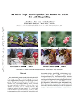 LOCATEdit: Graph Laplacian Optimized Cross Attention for Localized Text-Guided Image Editing