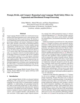 Prompt, Divide, and Conquer: Bypassing Large Language Model Safety Filters via Segmented and Distributed Prompt Processing